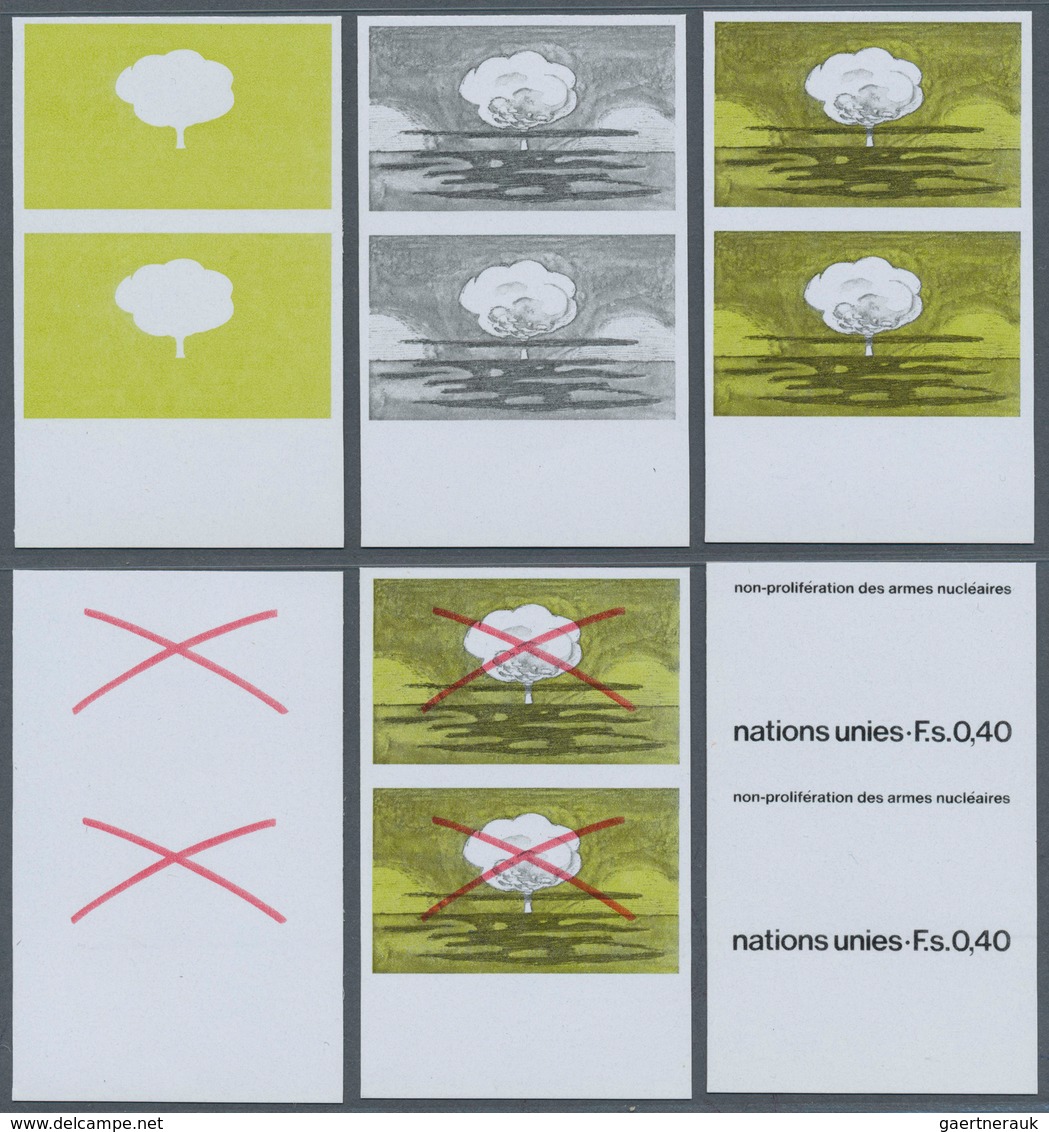 16472 Vereinte Nationen - Genf: 1972. Progressive Proof (6 Phases) In Vertical Pairs For The Complete Issu - Neufs