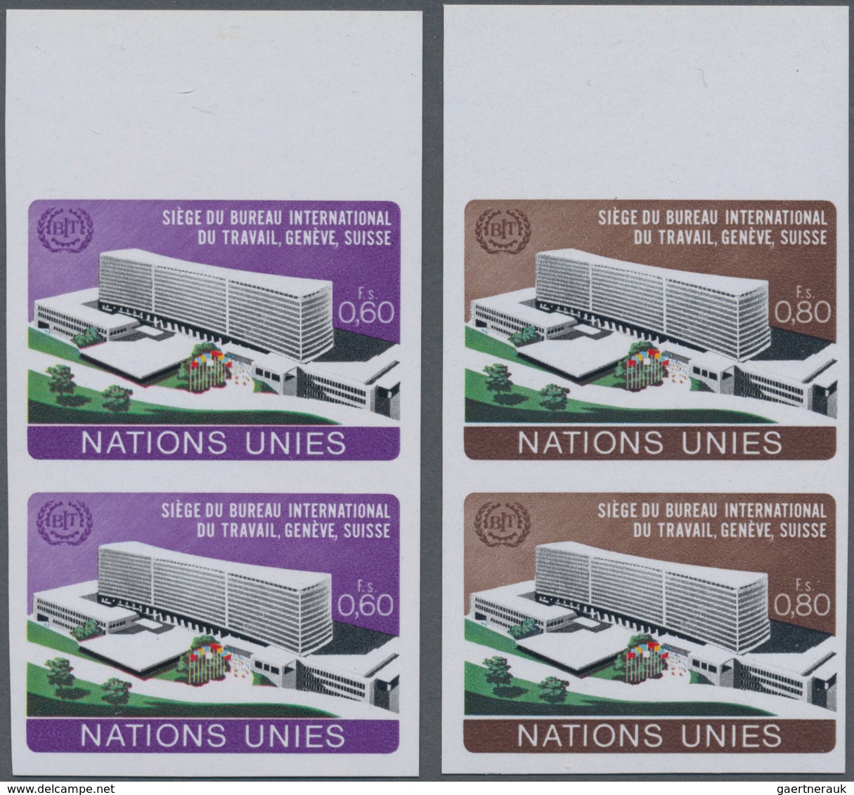 16483 Vereinte Nationen - Genf: 1974. Complete Set "New Headquarters Of International Labor Organization" - Neufs