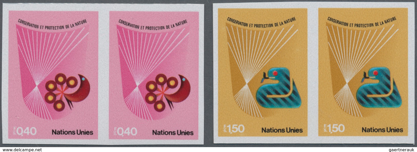 16516 Vereinte Nationen - Genf: 1982. Complete Set "Conservation And Protection Of Nature" In IMPERFORATE - Neufs