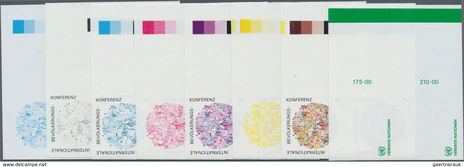 16582 Vereinte Nationen - Wien: 1984. Progressive Proof (8 Phases), Viz Color Separations, In Vertical Mar - Ungebraucht