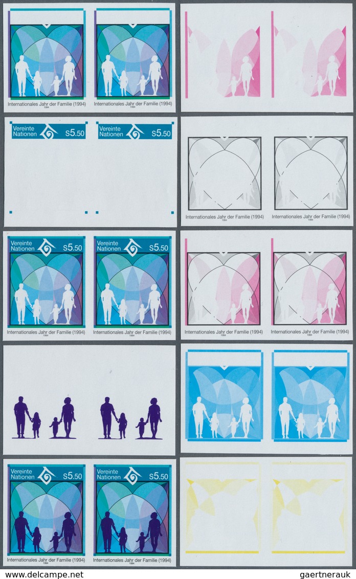 16597 Vereinte Nationen - Wien: 1994. Progressive Proof (10 Phases), Viz Color Separations, In Horizontal - Ungebraucht