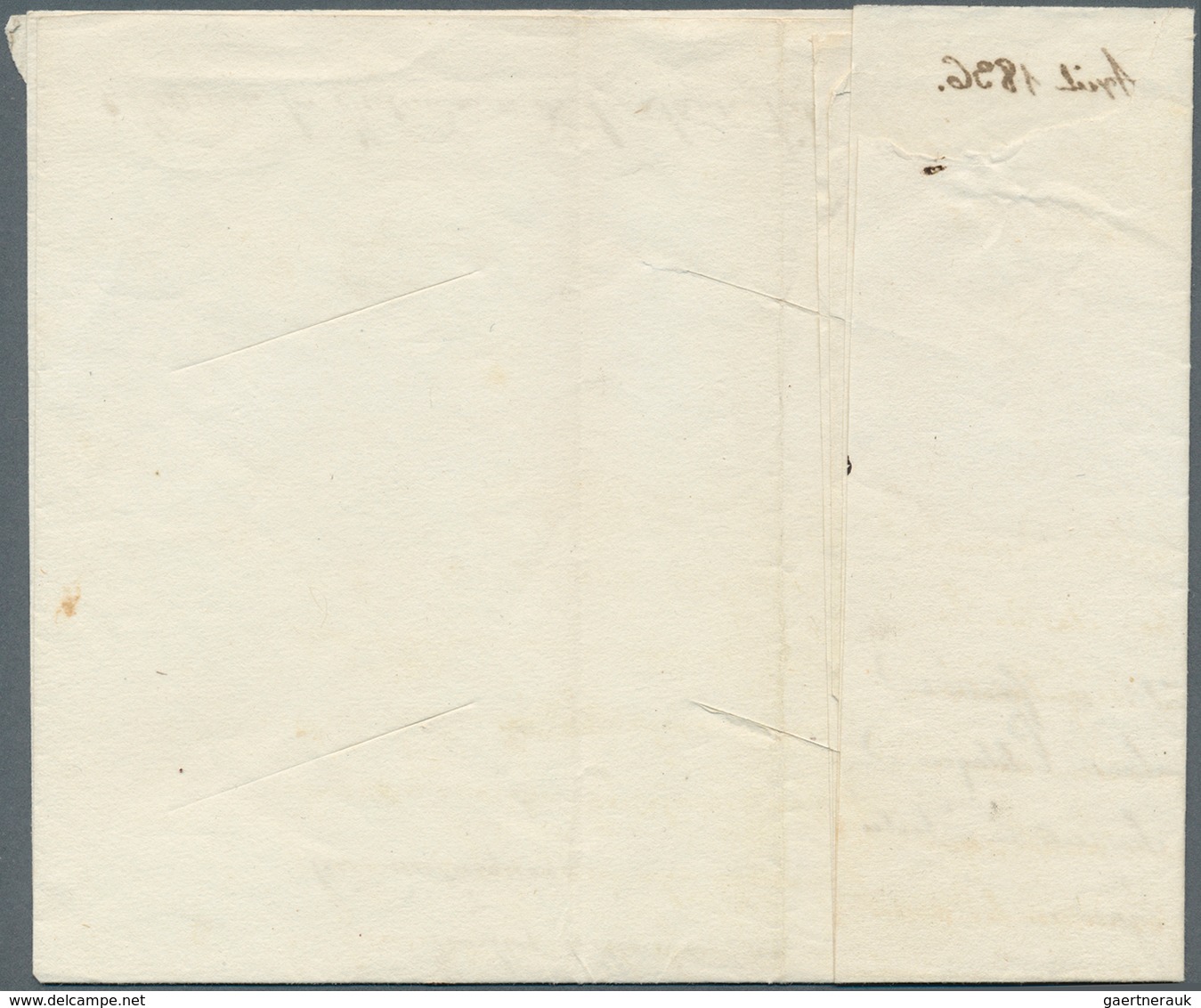16611 Zypern - Vorläufer: 1836, Brief Aus Larnaca Mit Handschriftlichem Abs.-Vermerk "Le Consul De France - Sonstige & Ohne Zuordnung