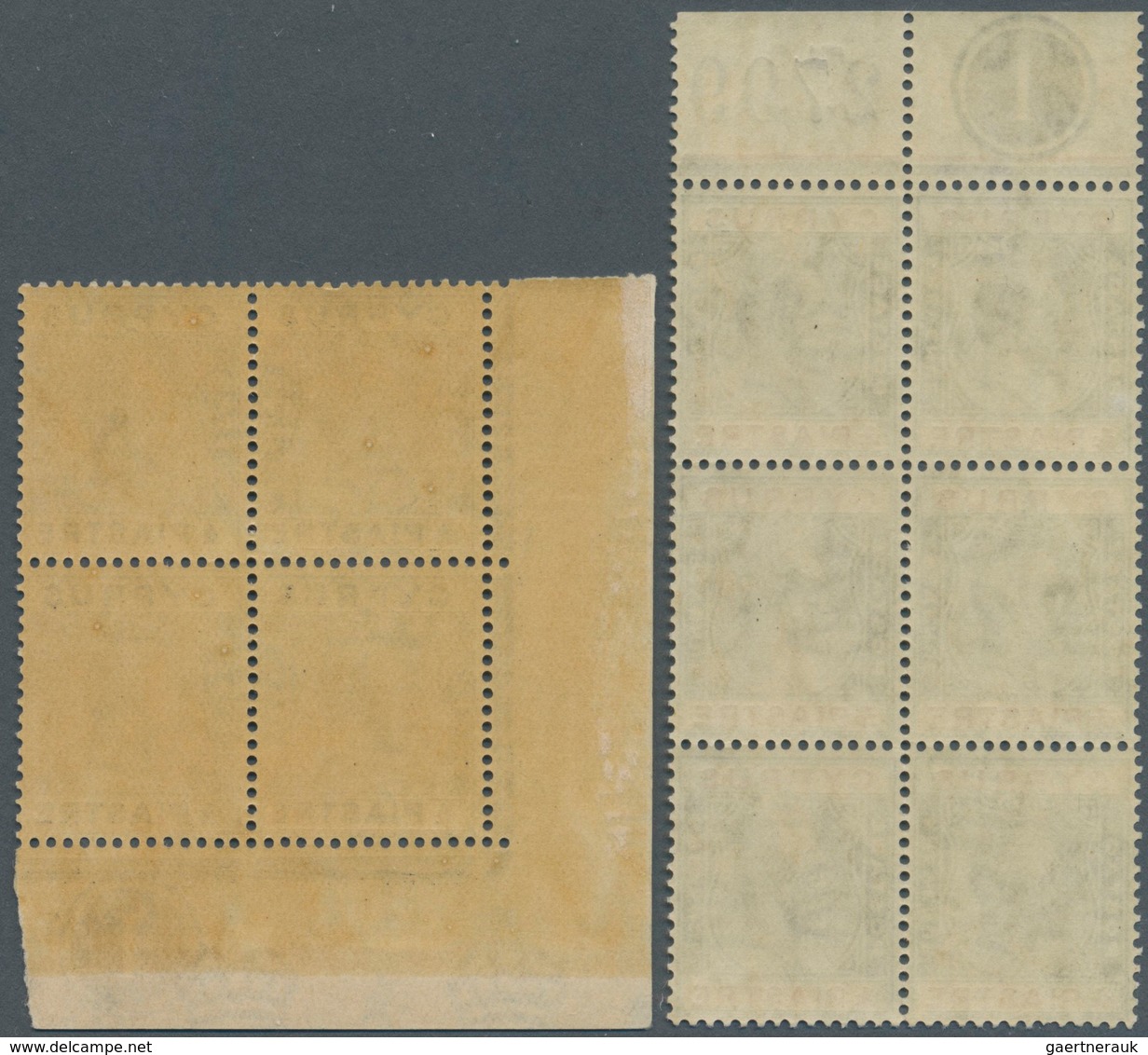 16620 Zypern: 1924/1925, KGV Definitives 15 Different Stamps All From Margins With PLATE NUMBERS (controls - Autres & Non Classés