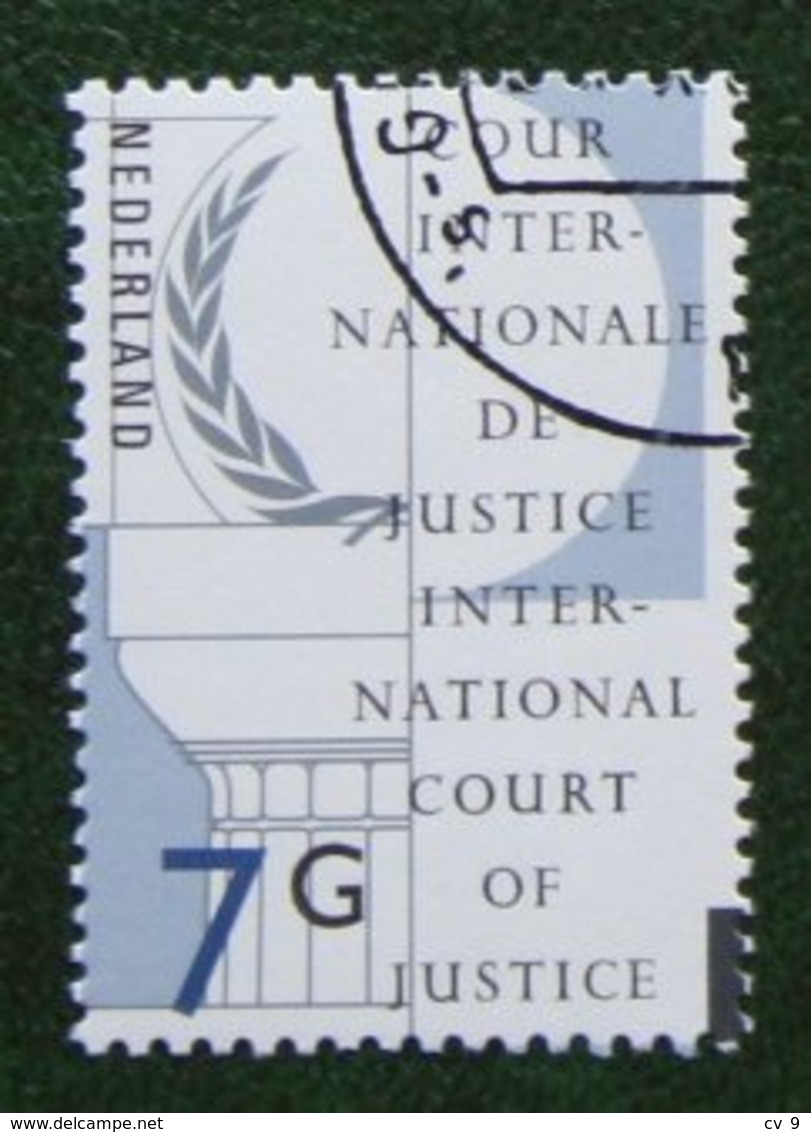 7 Gld Cour Court Internationale De Justice NVPH D58 D 58 1989-1994 1990 Gestempelt / Used NEDERLAND / NIEDERLANDE - Service