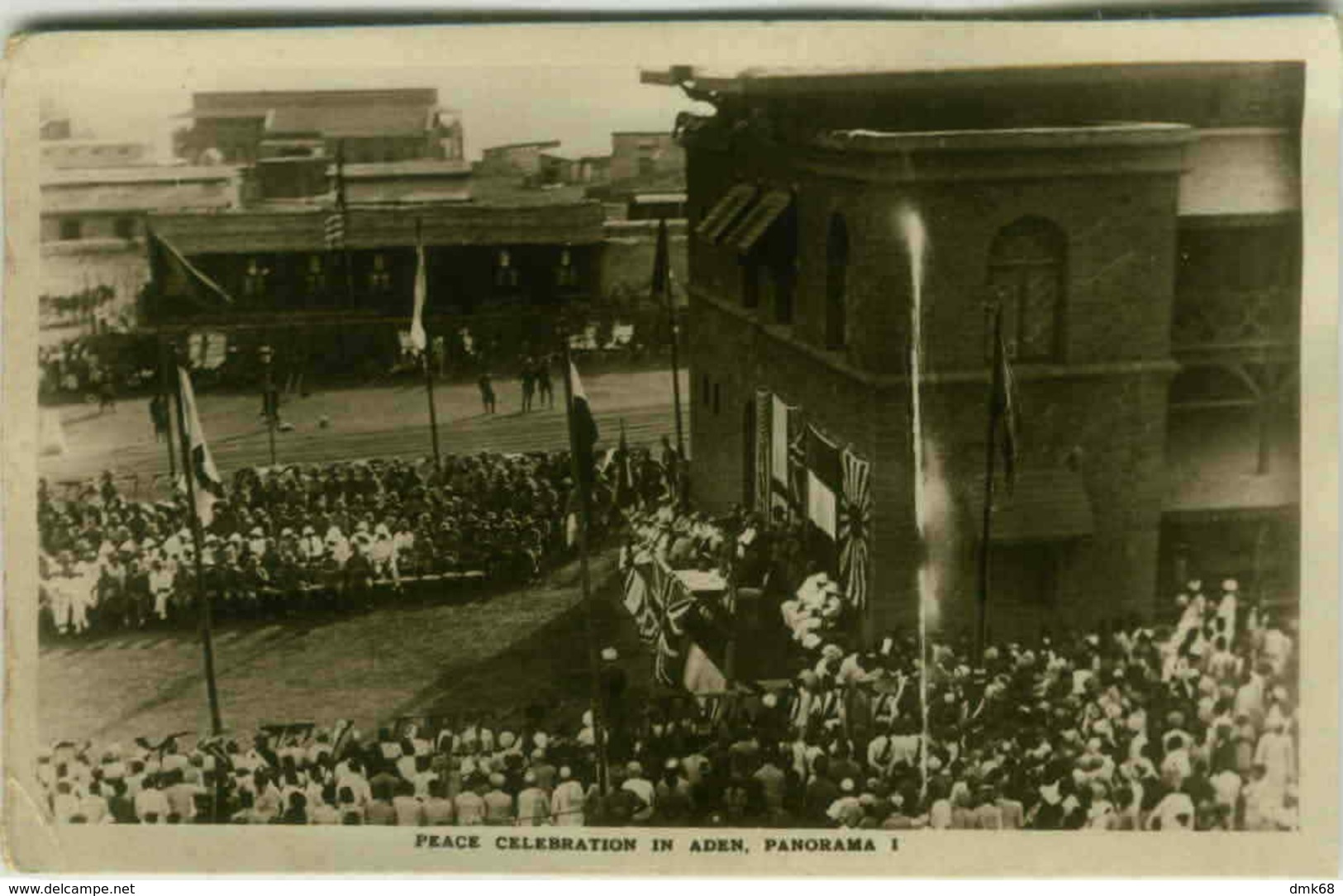 ADEN - PEACE CELEBRATION - BOAT POSTMARK / ANNULO DI BORDO -  REGIA NAVE ALULA - RARE - 1920s (2982) - Yemen