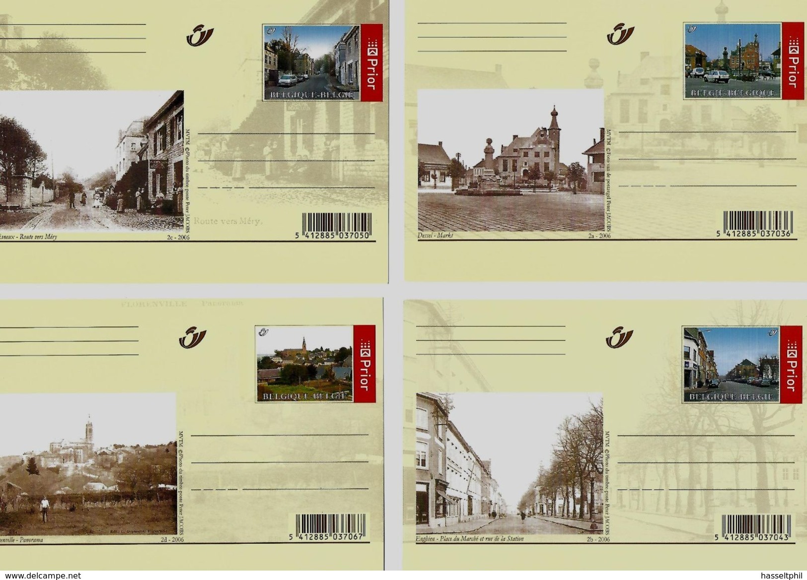 BELGIE - BELGIQUE  -  BK149/158  Vroeger En Nu - 2006 - AAN POSTPRIJS - PRIX DE LA POSTE - Cartes Postales Illustrées (1971-2014) [BK]