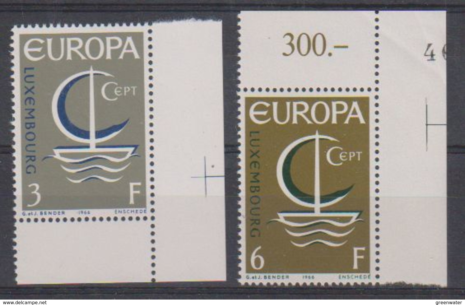 Europa Cept 1966 Luxemburg 2v (corners) ** Mnh (38757) - 1966