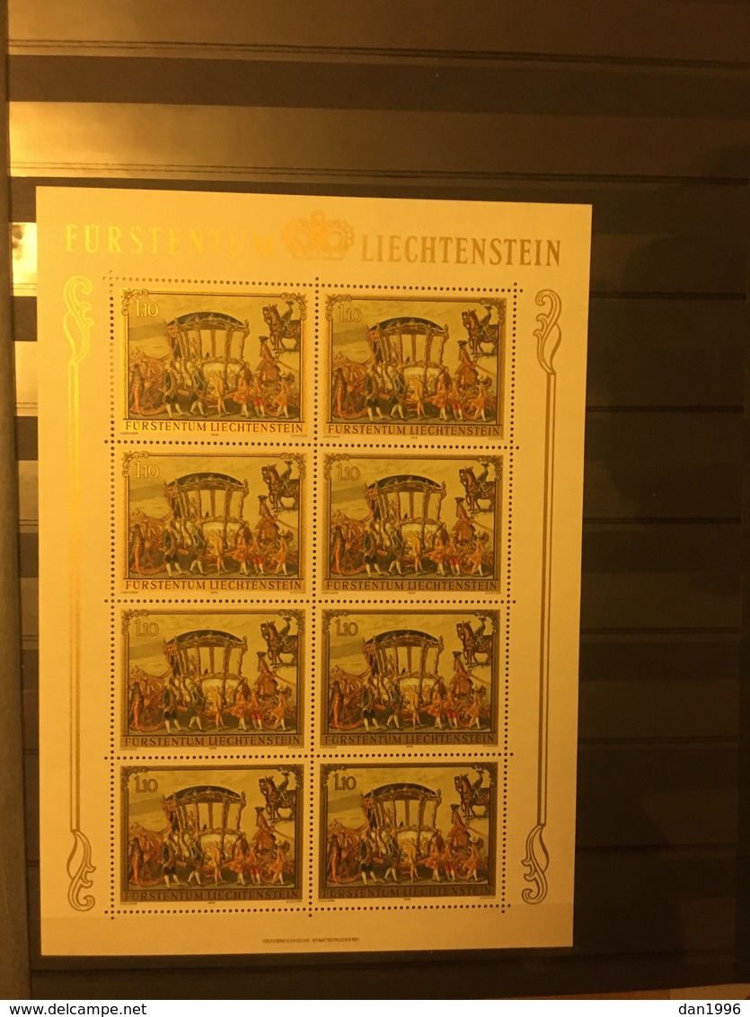 COLLECTION of Liechtenstein Stamps in 1 Stock Books