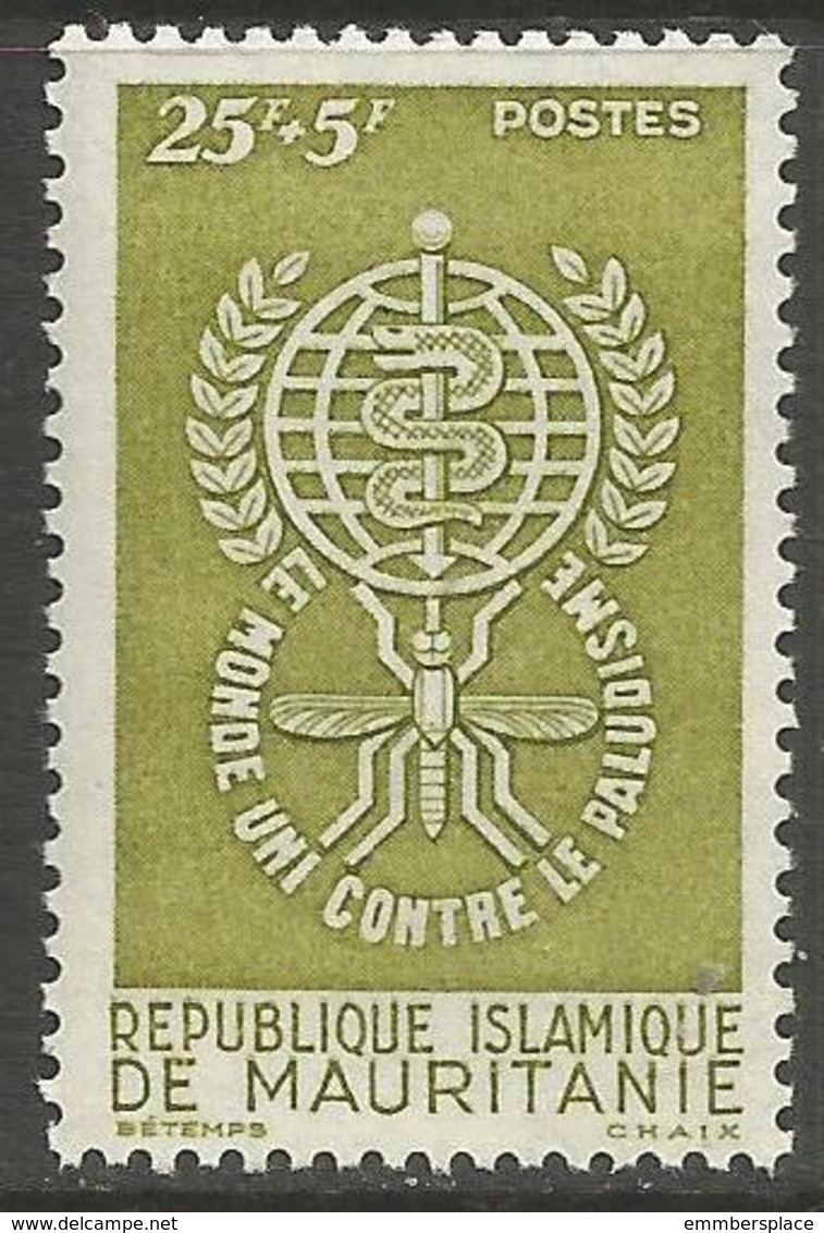 Mauritania - 1962 Anti Malaria Campaign 25f+5f   MNH **     Sc B16 - Mauritania (1960-...)