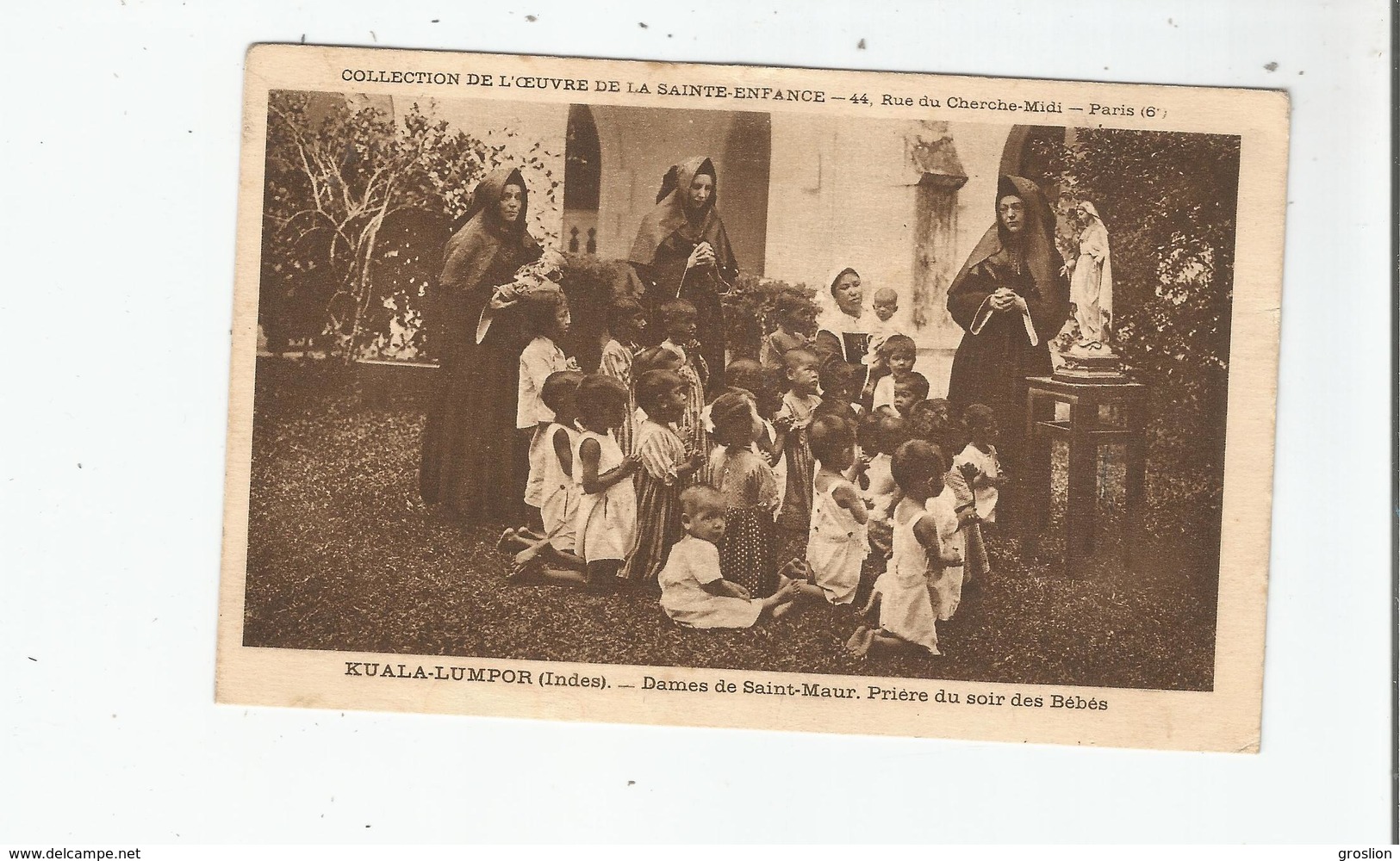 KUALA LUMPUR (INDES) DAMES DE SAINT MAUR . PRIERE DU SOIR DES BEBES  1936 - Malaysia