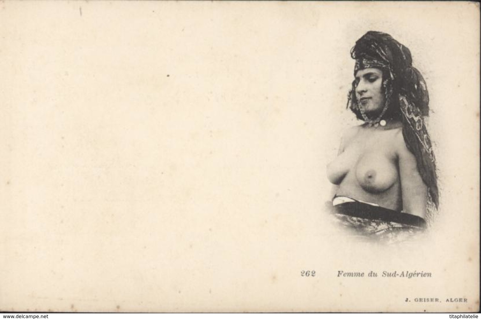 CPA Nuage Algérie Femme Du Sud Algérien J Geiser Alger 262 Femme Musulmane Seins Nus - Donne