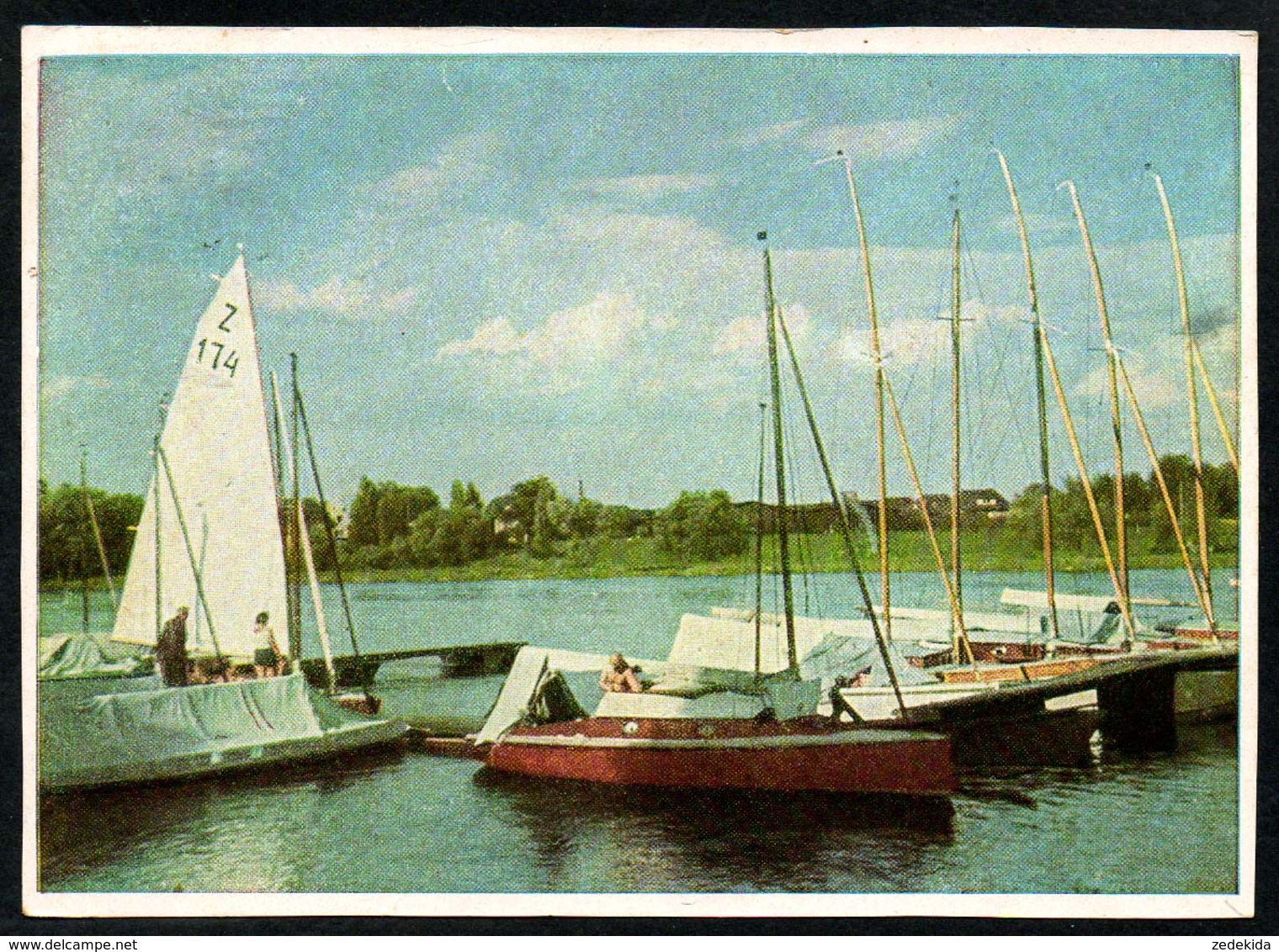 B3786 - SBZ - Altenburg Farbfoto Segelboot - Sonstige & Ohne Zuordnung