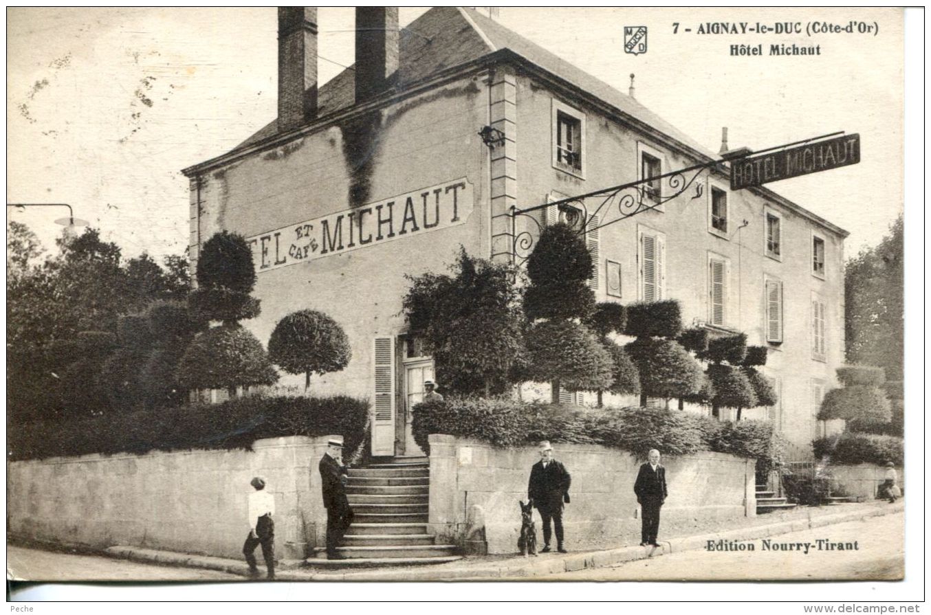 N°62077 -cpa Aigny Le Duc -hôtel Michaut- - Aignay Le Duc