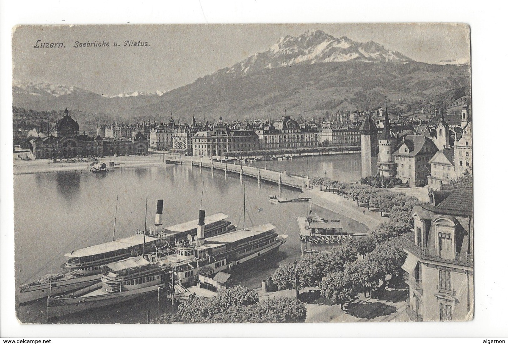 19758 - Luzern Seebrücke Und Pilatus Vapeurs - Lucerne