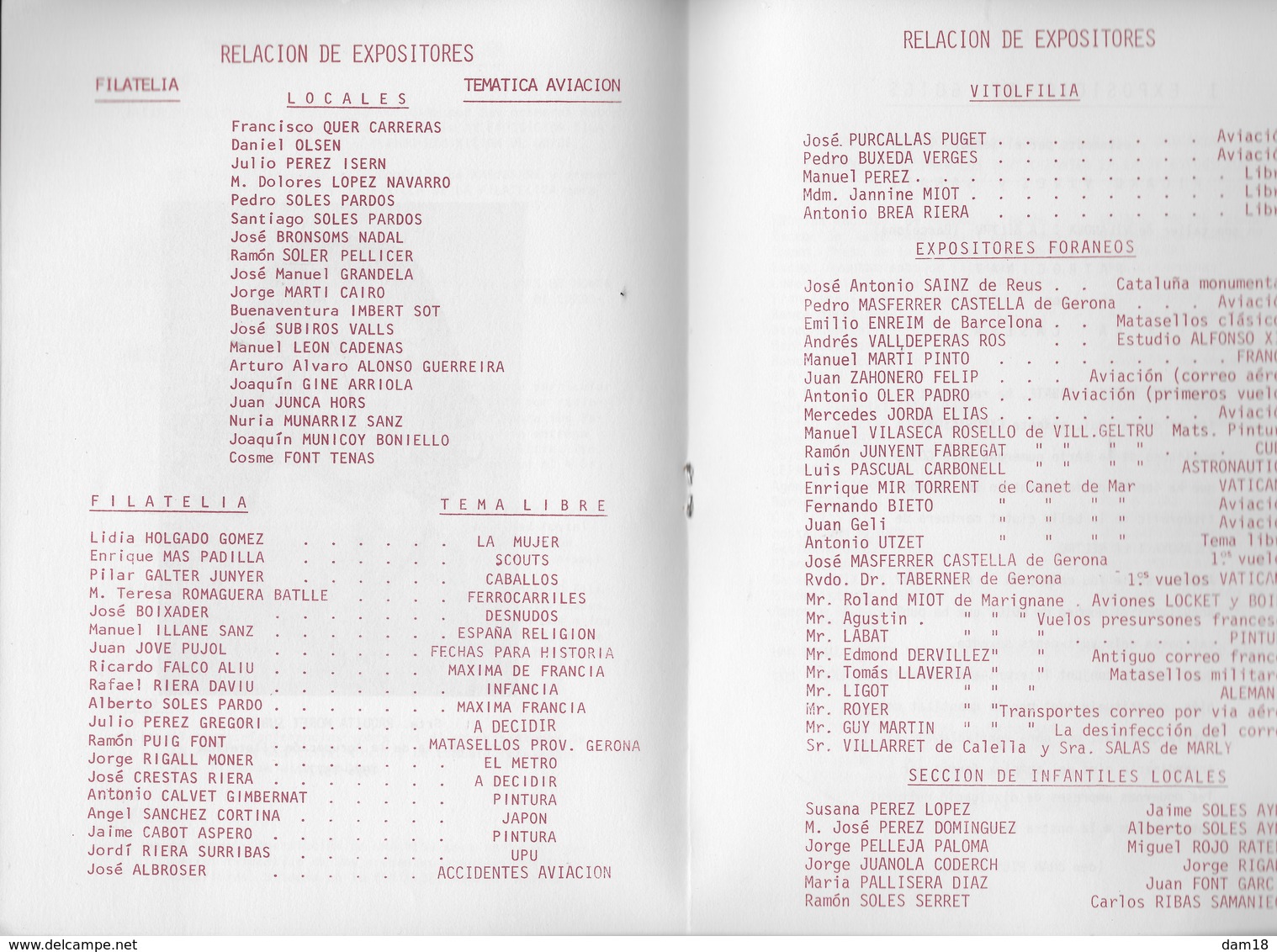 ESPAGNE PROGRAMA EXPOSICION FILATELICA FIGUERAS 1976 8 PAGES + COUVERTURE CARTONNEE - Expositions Philatéliques