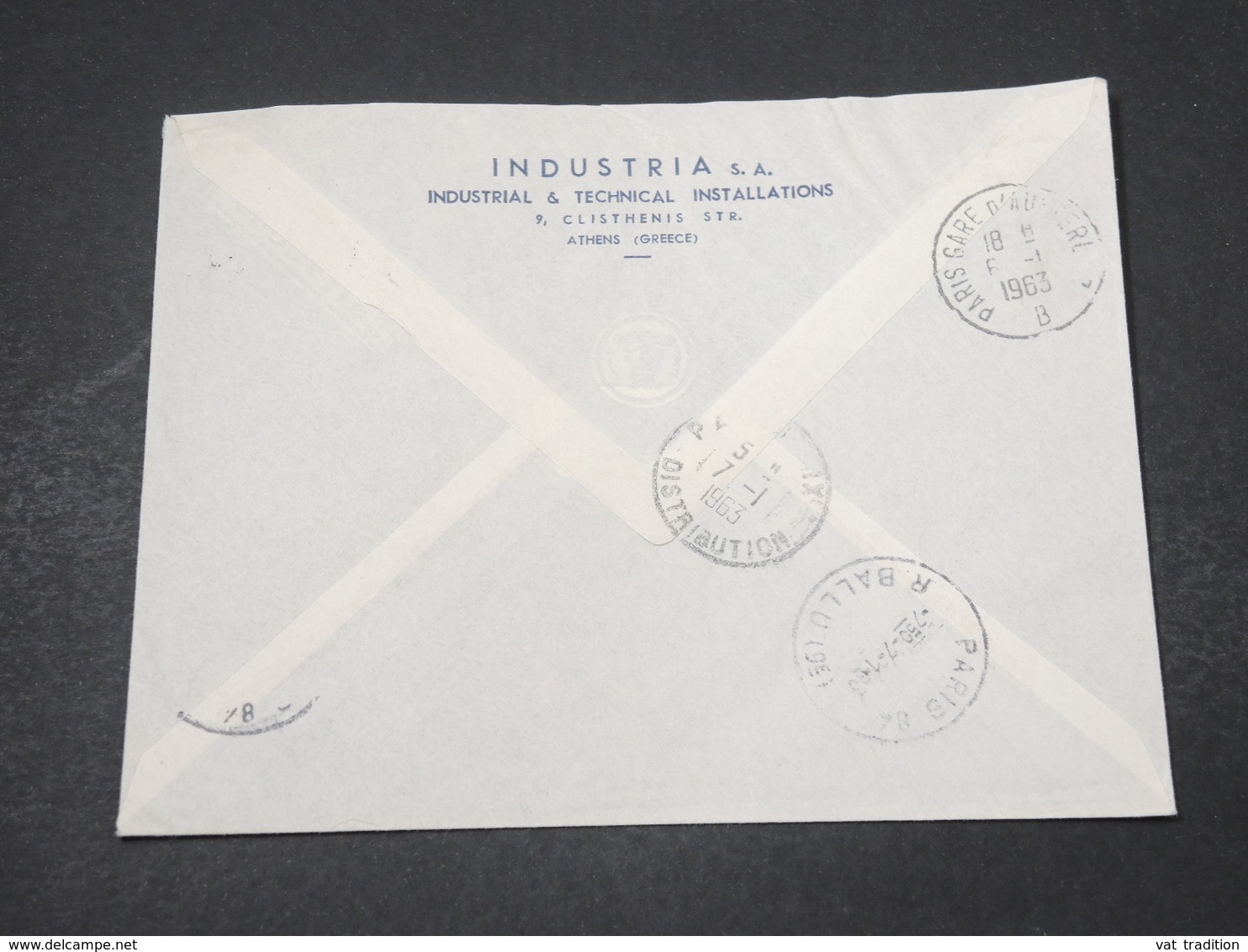 GRECE - Enveloppe Commerciale En Exprès D 'Athènes Pour La France En 1963 - L 16672 - Cartas & Documentos