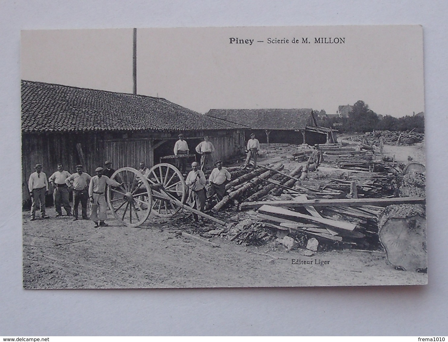 PINEY (10): Carte Postale Ancienne  Scierie De M. MILLON - Editeur LIGER - Autres & Non Classés