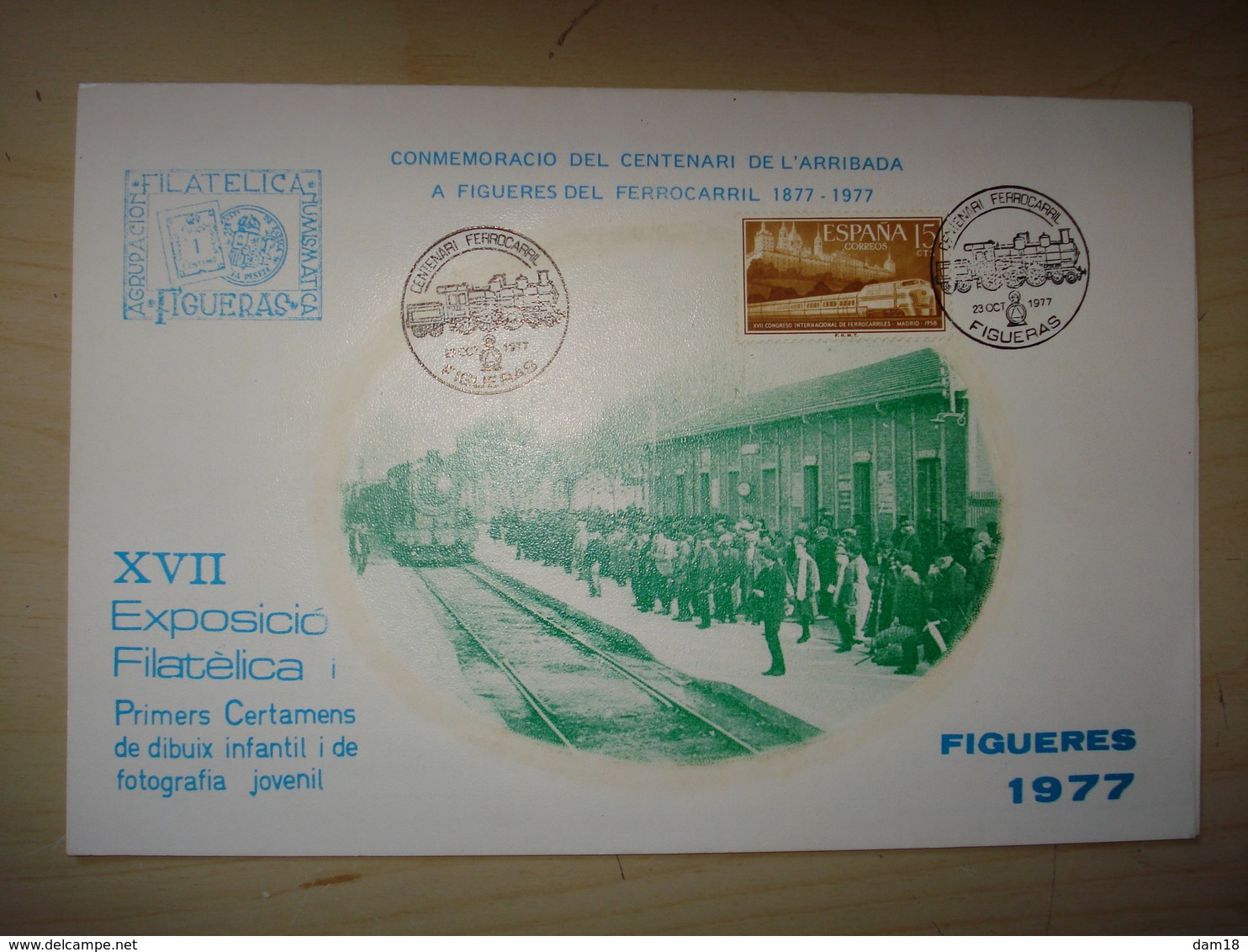 ESPAGNE PROGRAMA EXPOSICION CENTENARI FERROCARIL  FIGUERES 1977 24 PAGES + FEUILLET N° + REGLEMENT CONCOURS - Philatelic Exhibitions