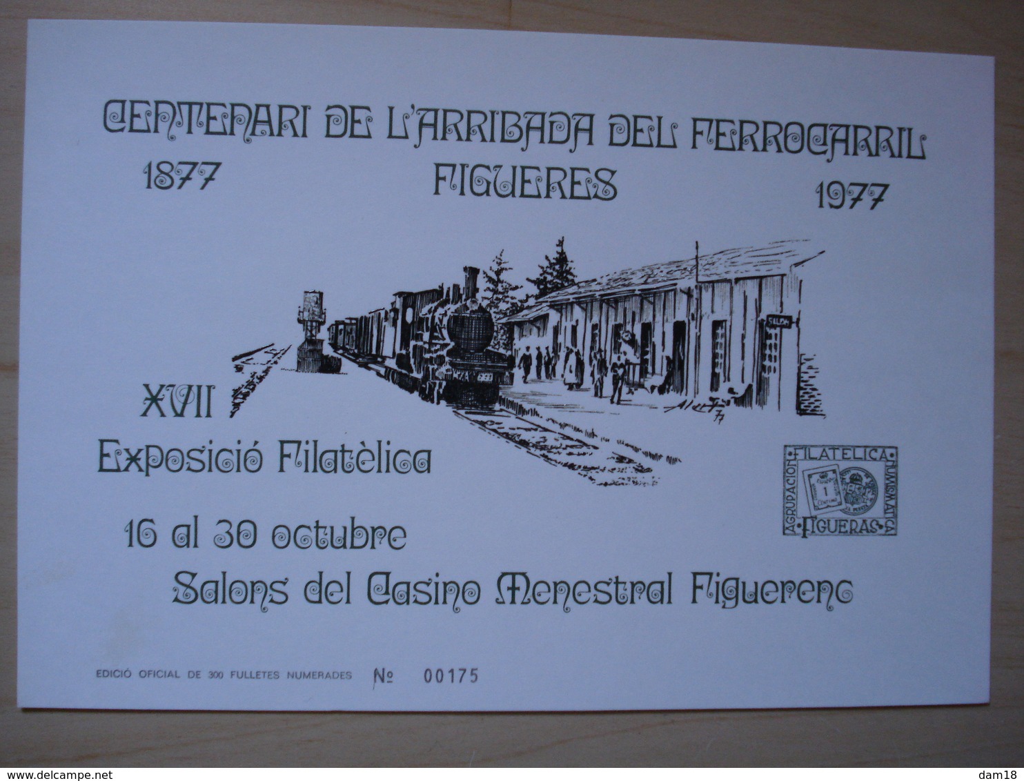 ESPAGNE PROGRAMA EXPOSICION CENTENARI FERROCARIL  FIGUERES 1977 24 PAGES + 1 FEUILLET NUMEROTE - Philatelic Exhibitions