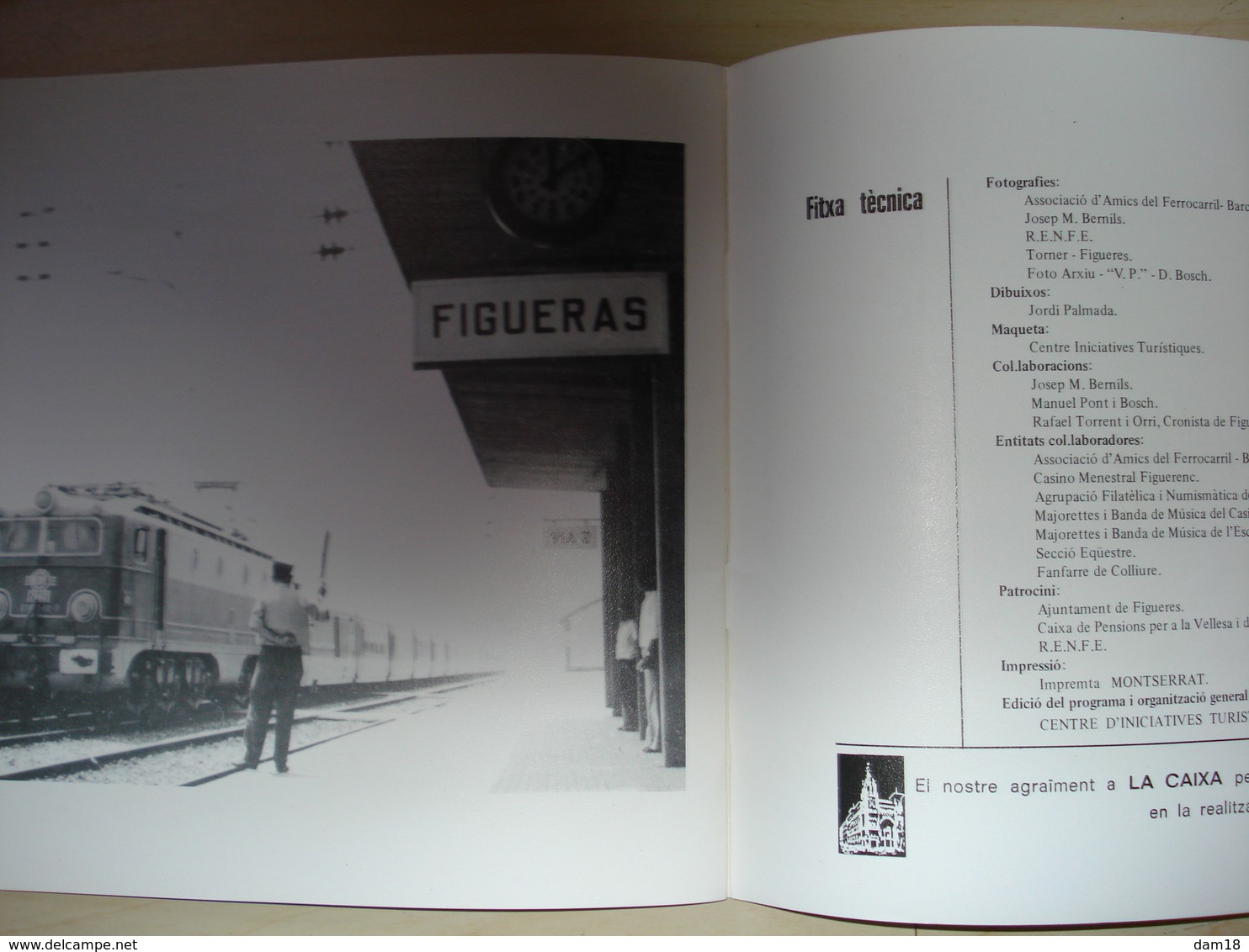 ESPAGNE PROGRAMA EXPOSICION CENTENARI FERROCARIL  FIGUERES 1977 24 PAGES + 1 FEUILLET NUMEROTE