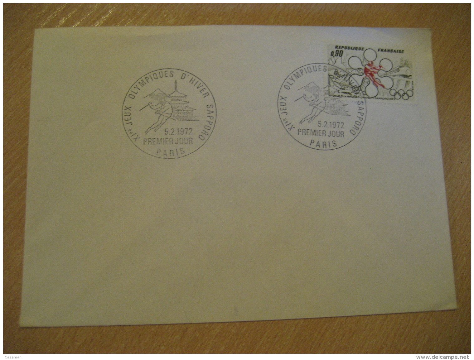 SAPPORO 1972 Winter Olympic Games Olympics Ski Skiing PARIS 1972 FDC Cancel Cover FRANCE Japan - Winter 1972: Sapporo