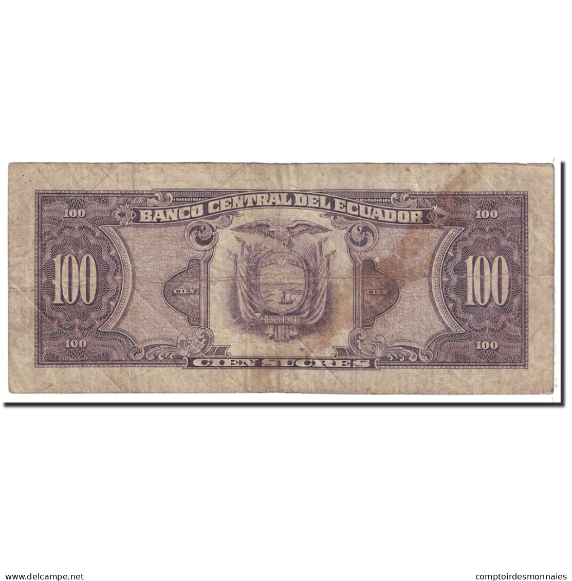 Billet, Équateur, 100 Sucres, 1990, 1990-04-20, KM:123, B - Equateur