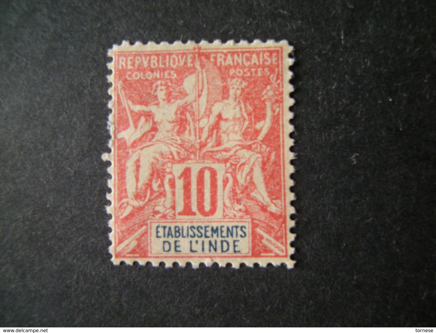 INDE - 1900, Fournier Tres Rare, Cent. 10, N. 14 MLH*,TTB - Unused Stamps