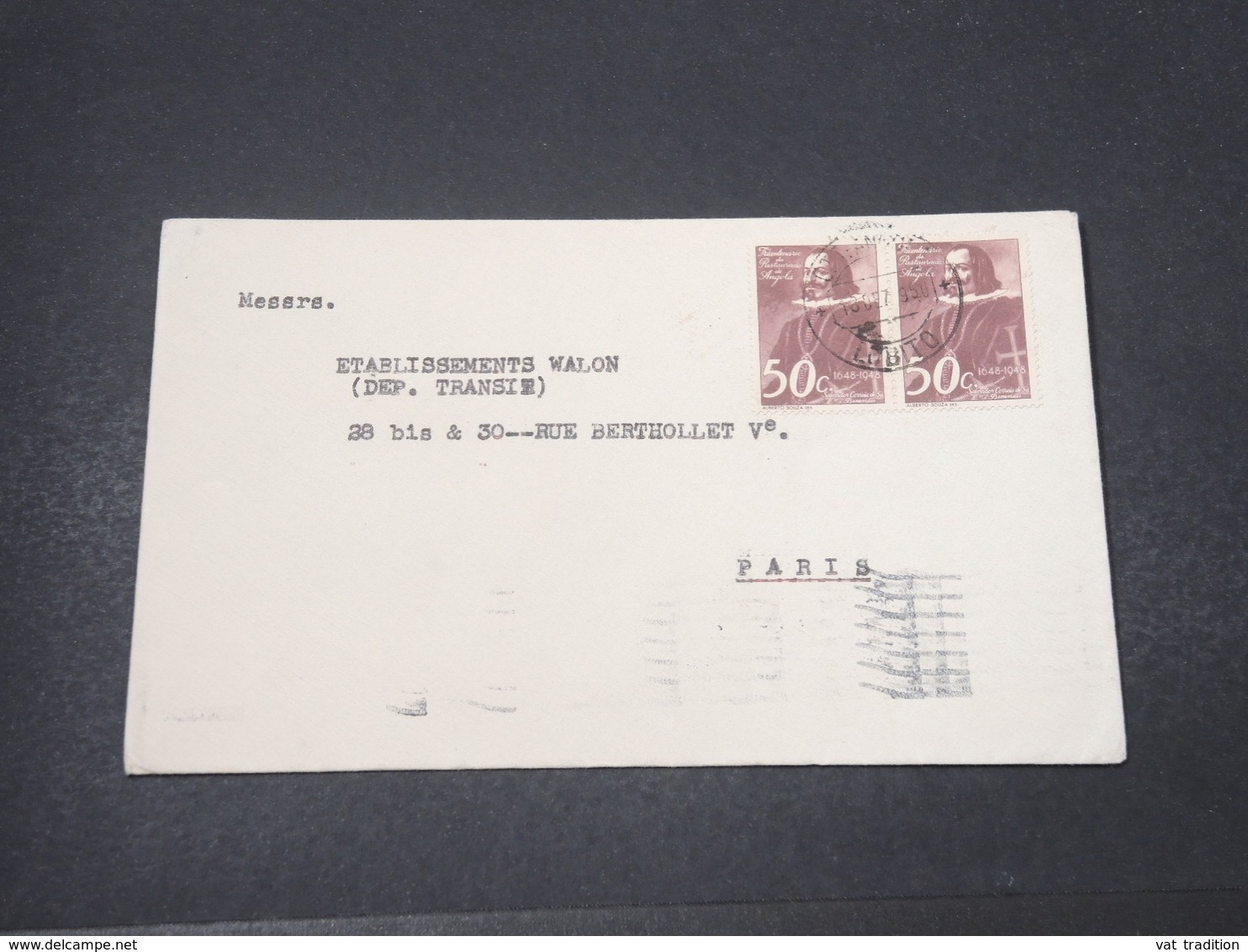 ANGOLA - Enveloppe Pour La France En 1951, Affranchissement Plaisant - L 16693 - Angola