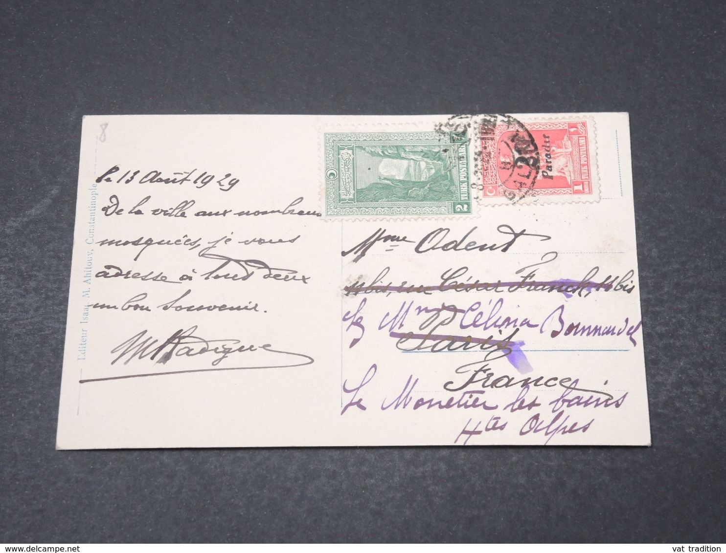 TURQUIE - Affranchissement De Constantinople Sur Carte Postale Pour La France En 1929 - L 16699 - Lettres & Documents