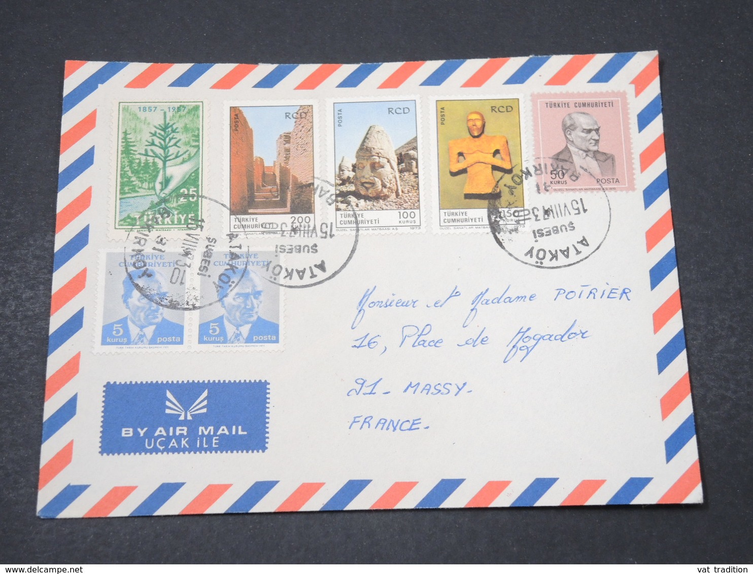 TURQUIE - Enveloppe De Ataköy Pour La France En 1973 - L 16703 - Briefe U. Dokumente