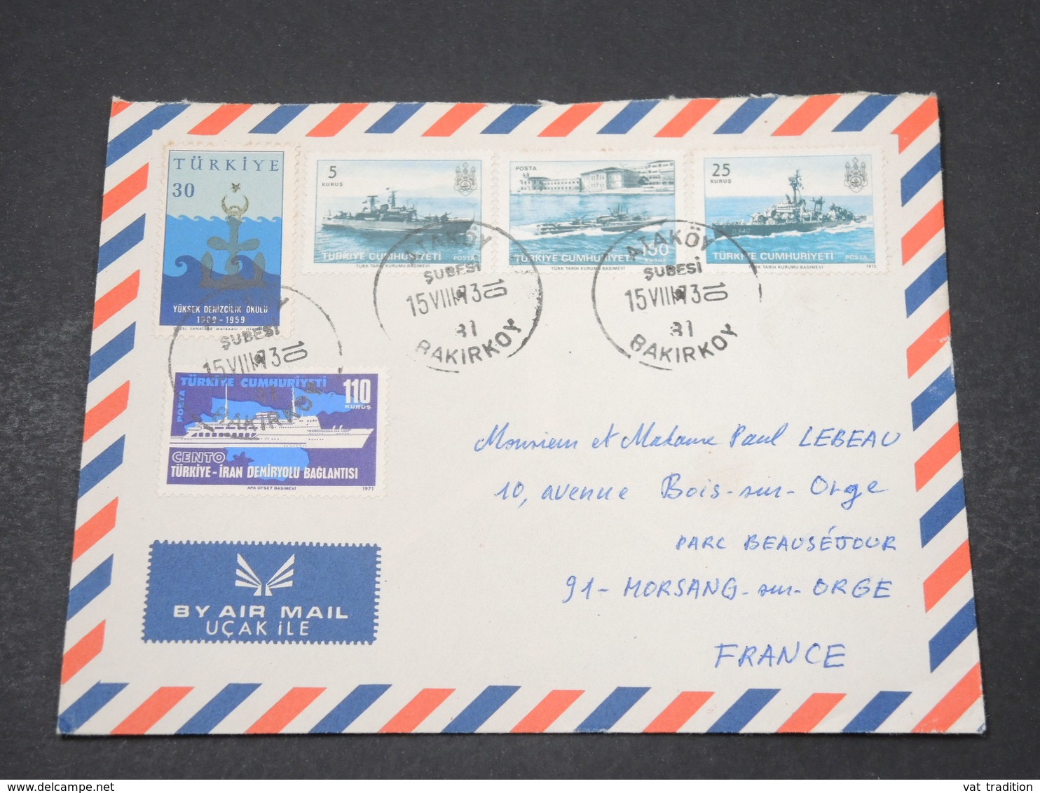 TURQUIE - Enveloppe De Ataköy Pour La France En 1973 - L 16705 - Storia Postale