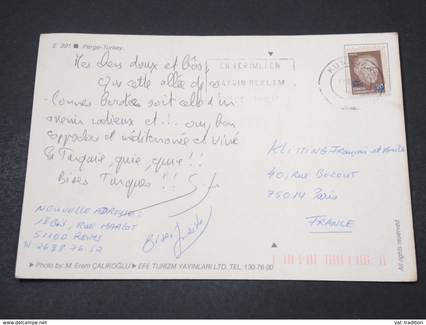 TURQUIE - Affranchissement Sur Carte Postale Pour La France - L 16706 - Lettres & Documents