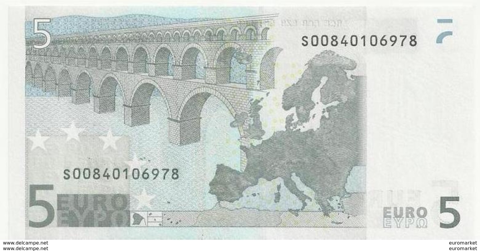 5 EURO ITALIE J001 E1 S00840106978 UNC DUISENBERG RRR - 5 Euro
