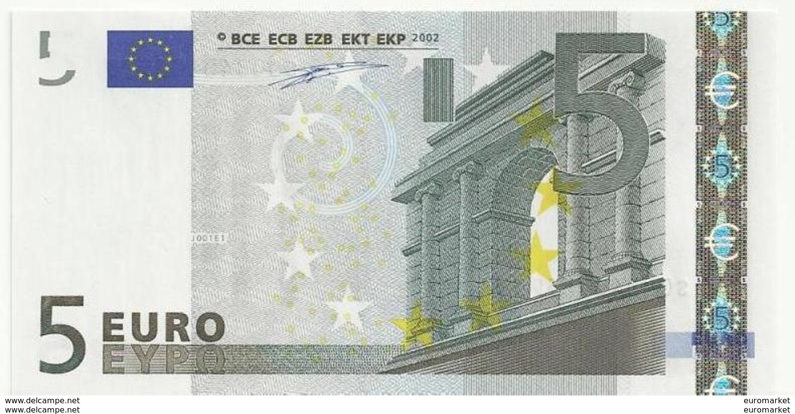 5 EURO ITALIE J001 E1 S00840106978 UNC DUISENBERG RRR - 5 Euro