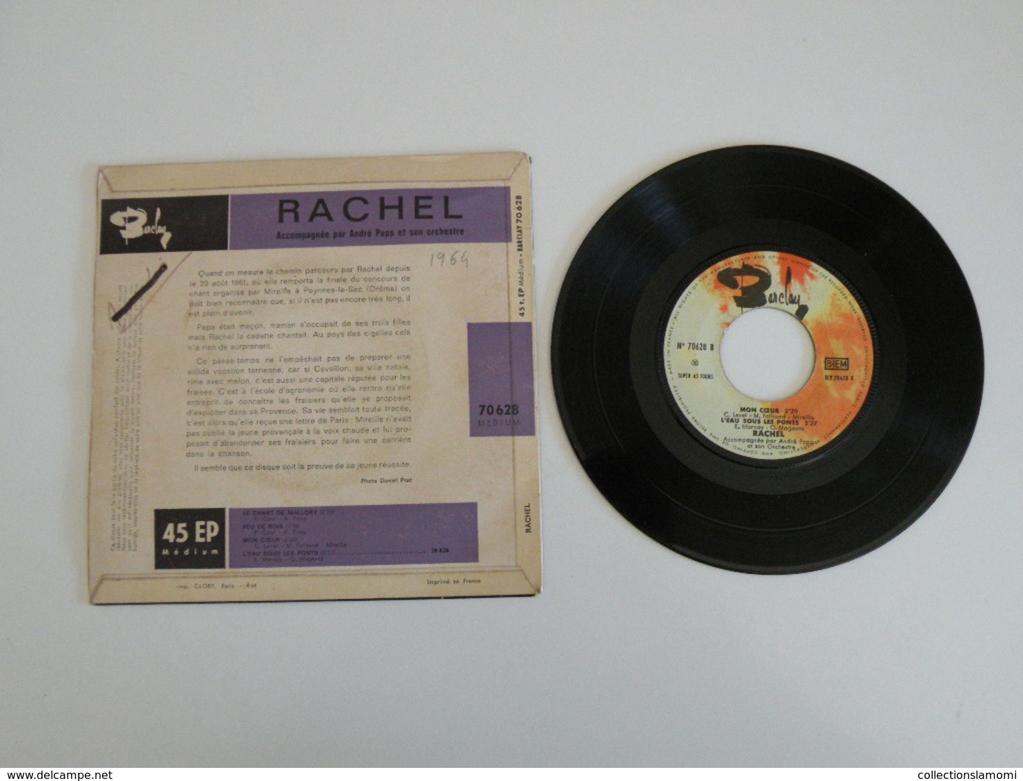 Rachel - Le Chant De Mallory à été Sélectionnée Pour L'Eurovision (1964) - (Vinyle 45 T) - Cómica