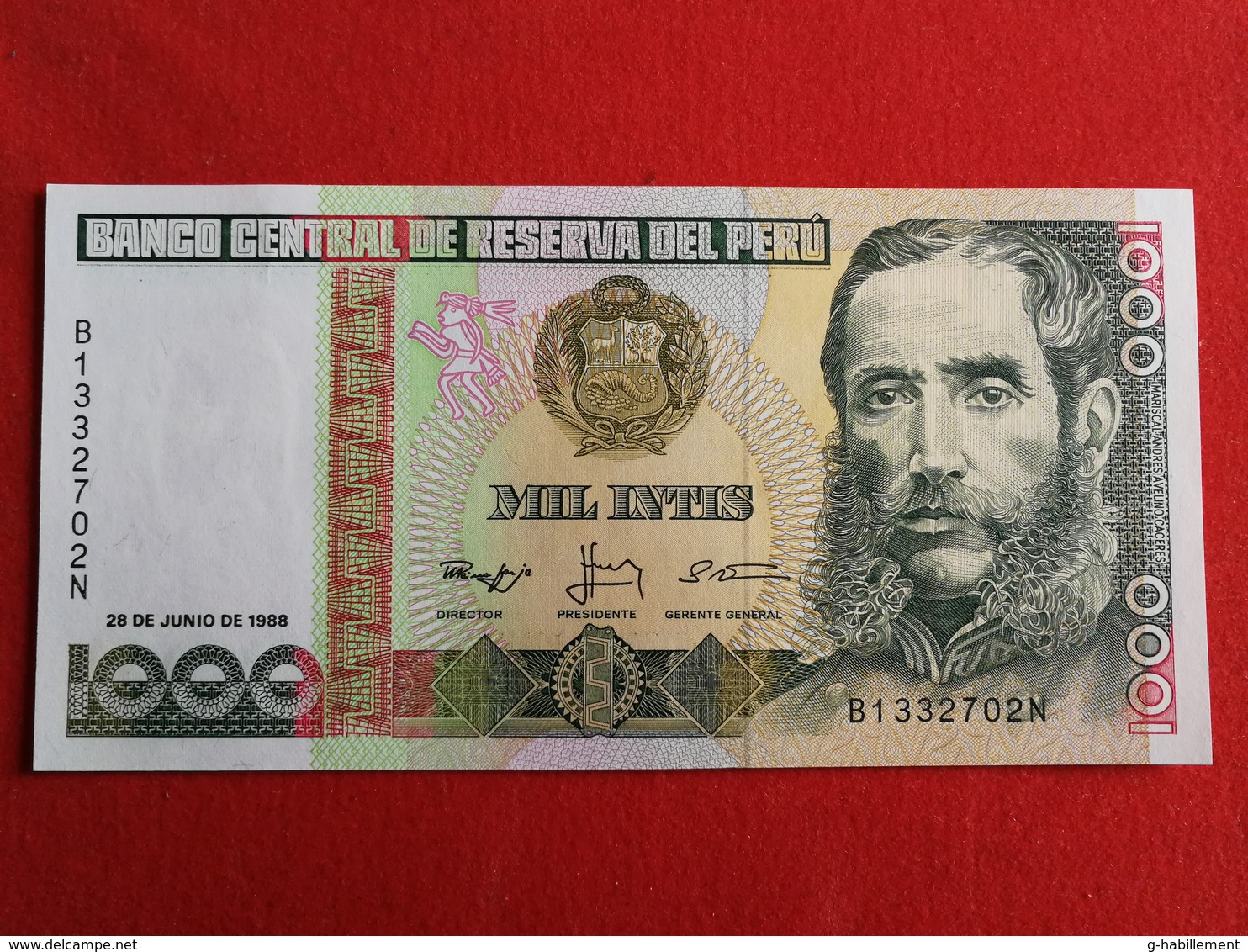 Peru - 1000 Mil Intis 1988 Pick 136  - Neuf / Unc ! (CLVO14) - Pérou