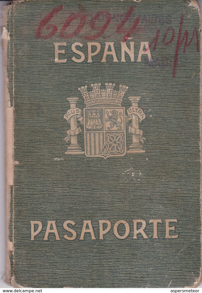 ESPAÑA SPAIN L'ESPAGNE 1938 FEMENINO FEMALE PASAPORTE PASSPORT REISEPASS PASSAPORTO.-TBE-BLEUP - Historische Dokumente