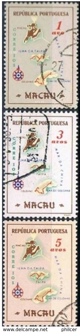 Macau, 1956, # 386/8, Used - Used Stamps