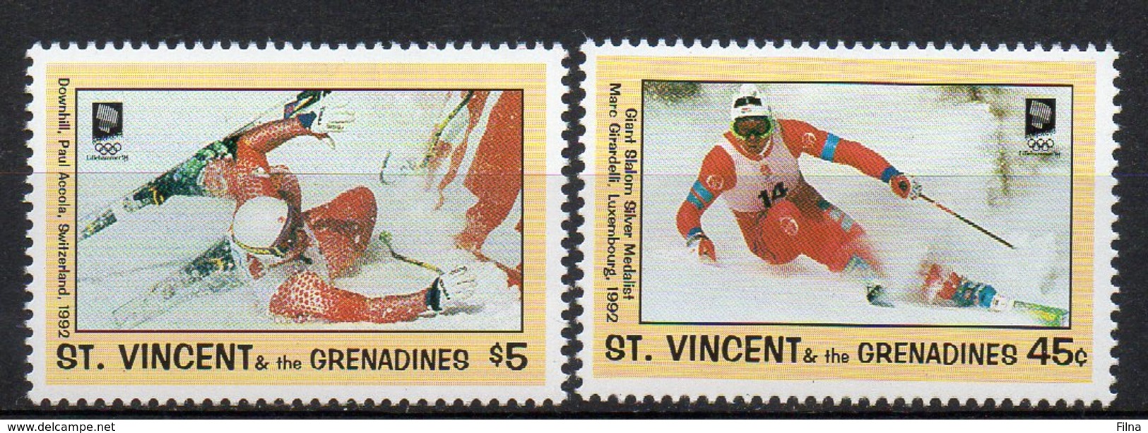 ST. VINCENT E GRENADINE 1993 - OLIMPIADI INVERNALI - SERIE COMPLETA -  MNH ** - St.Vincent E Grenadine