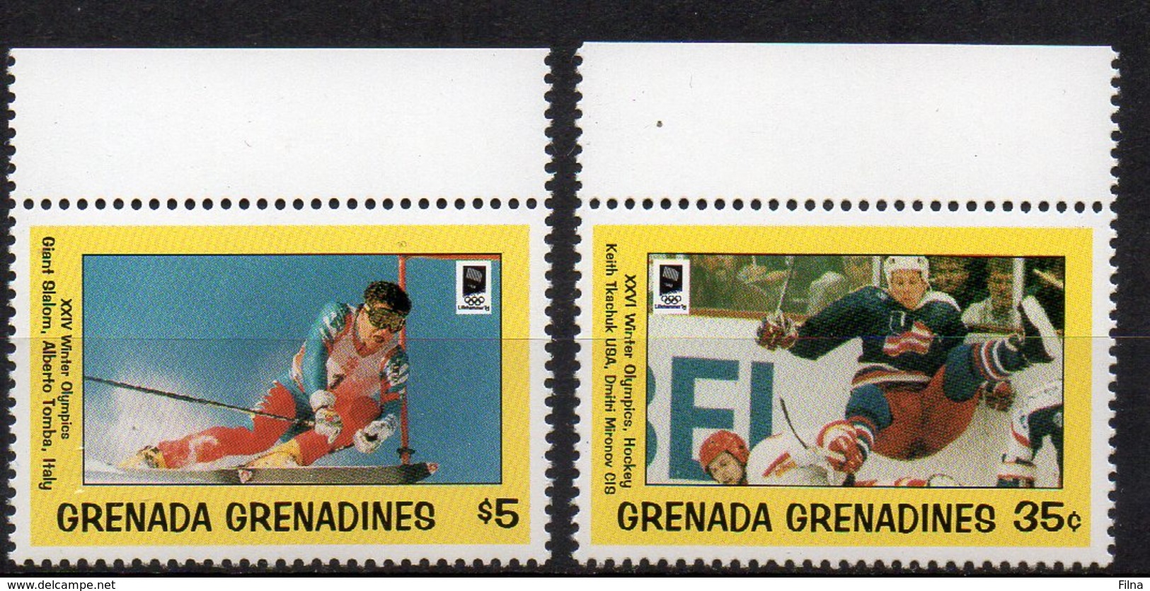 GRENADA E GRENADINE -XXVI OLIMPIADI INVERNALI - SERIE COMPLETA -  MNH ** - Grenada (1974-...)