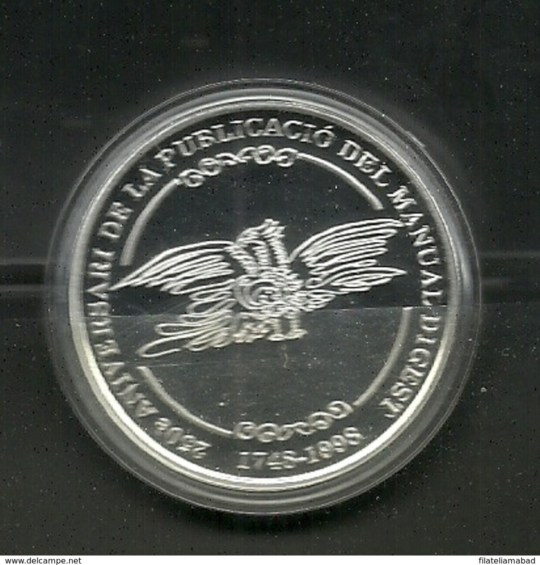 ANDORRA MONEDA EN PLATA 1748-1998 250e ANIVERSARI DEL MANUAL DIGEST (M.C.05.18) - Andorra