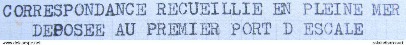 LOT A60 - LETTRE DEPOSEE EN PLEINE MER AU LARGE DE LA CHINE POUR LE DANEMARK A BORD D'UN PAQUEBOT - Variétés Et Curiosités