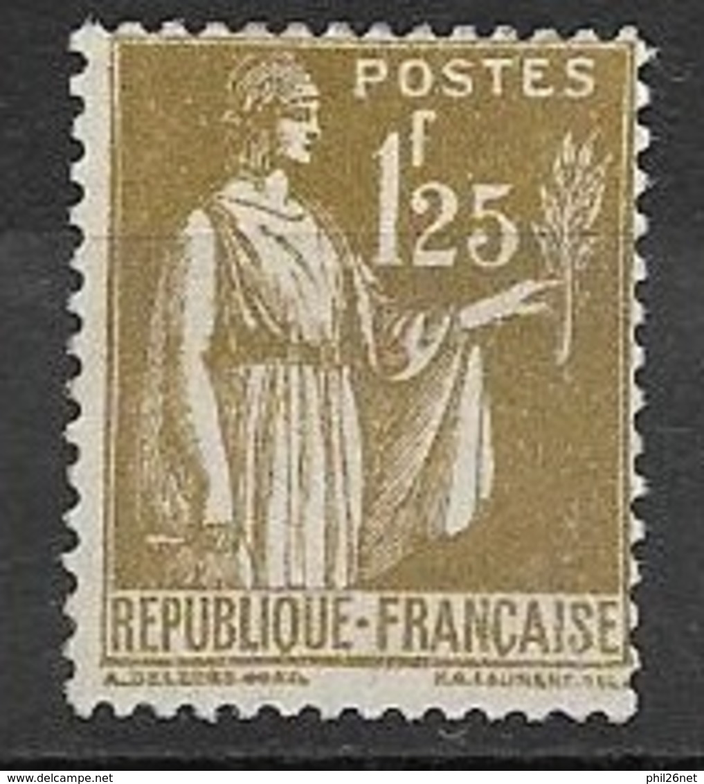 France N°287 Type Paix 1F25 Olive  Neuf * *  B/ TB- MNH F  - Neufs