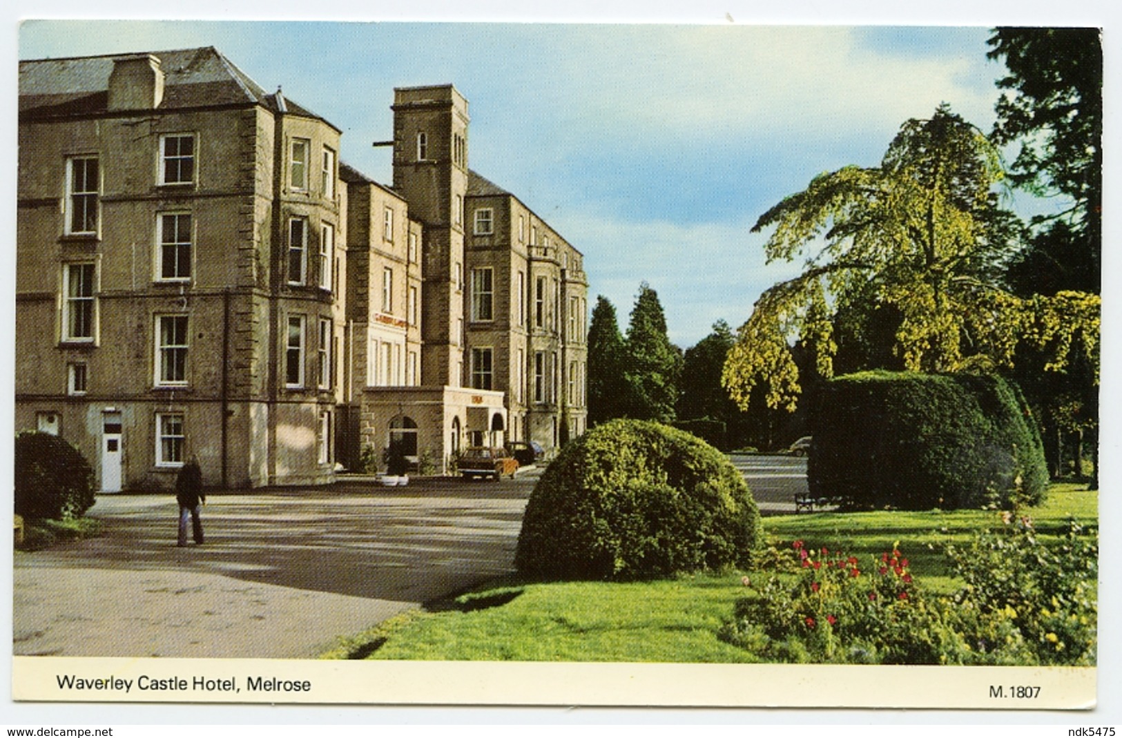 MELROSE : WAVERLEY CASTLE HOTEL / POSTMARK - GALASHIELS / ADDRESS - HEREFORD, HINTON, OAK AVENUE (MORGAN) - Roxburghshire