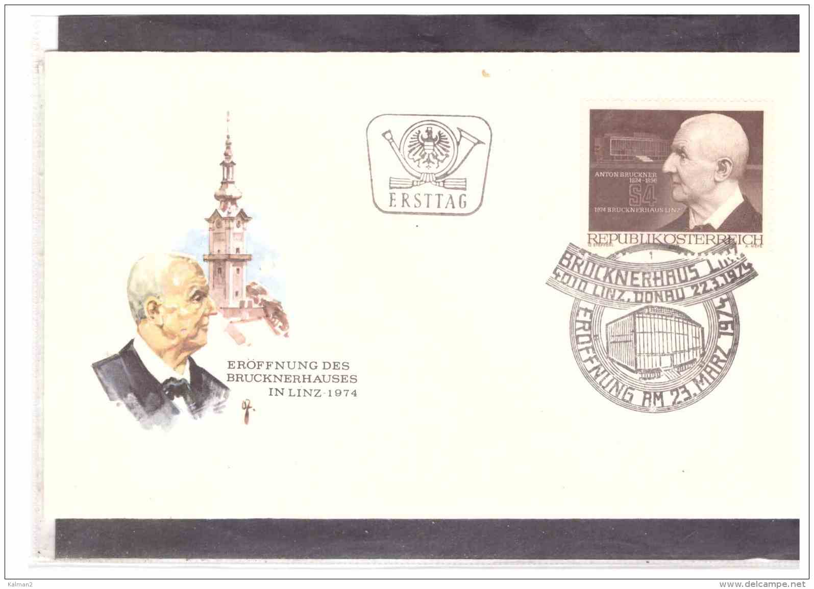 AU1254   -    LINZ  22.3.74   /   FDC    ANTON BRUCKNER - Musik