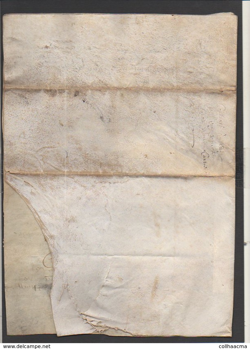 1662 Vente Par Notaire Gauveis,Lenormand De Vimoutiers,terre En Labours à Forget De Saint Germain De Montgommery 14 - Manuscripten