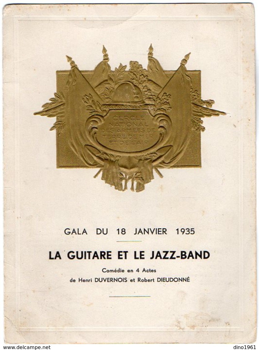 VP12.003 - MILITARIA - PARIS - Cercle National Des Armées De Terre De Mer Et De L' Air - Gala De 1935 - Documents