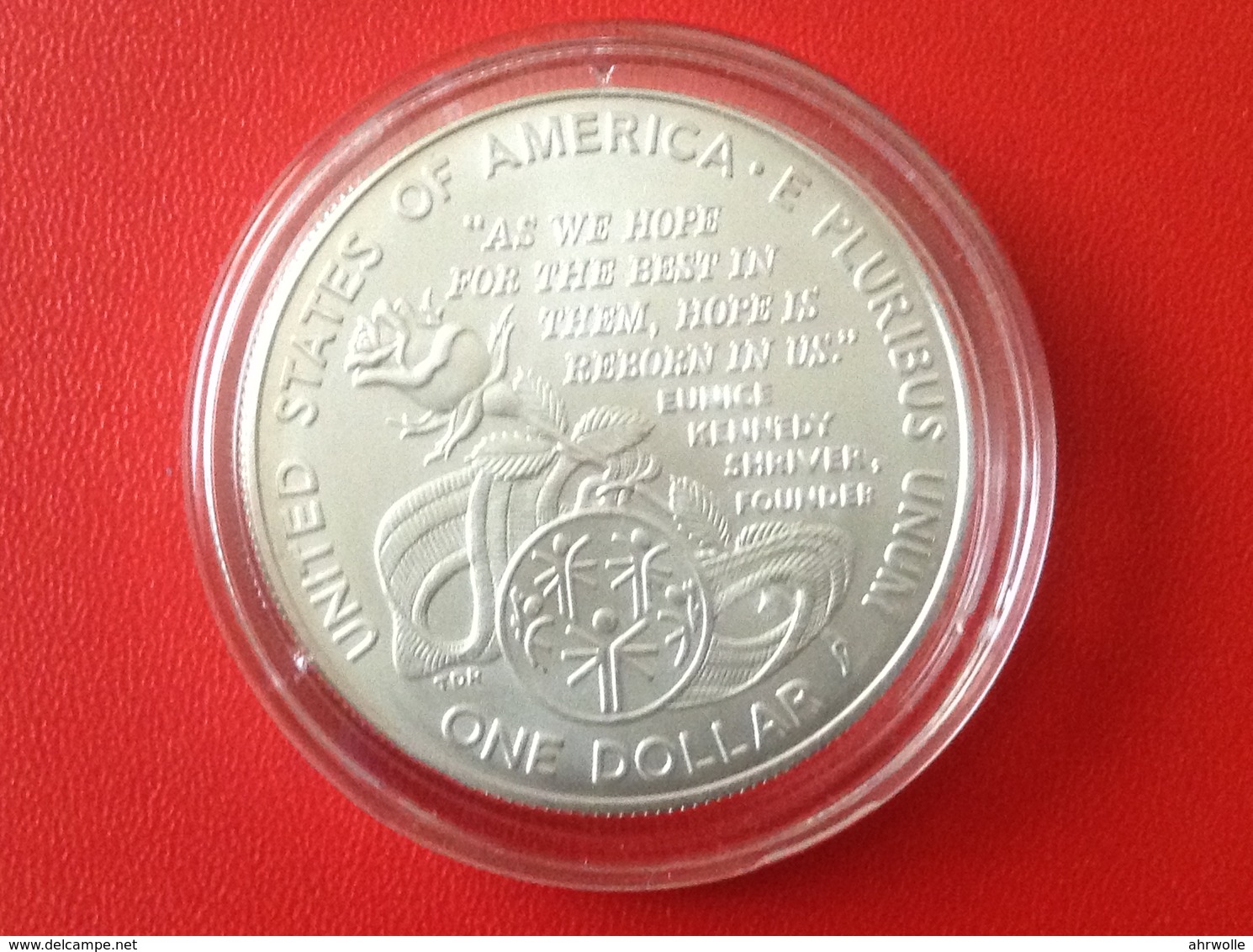 Münze Dollar USA 1995 Silber Siegermedaille Special Olympics Und Rose Eunice Mary Kennedy Shriver W - Gedenkmünzen