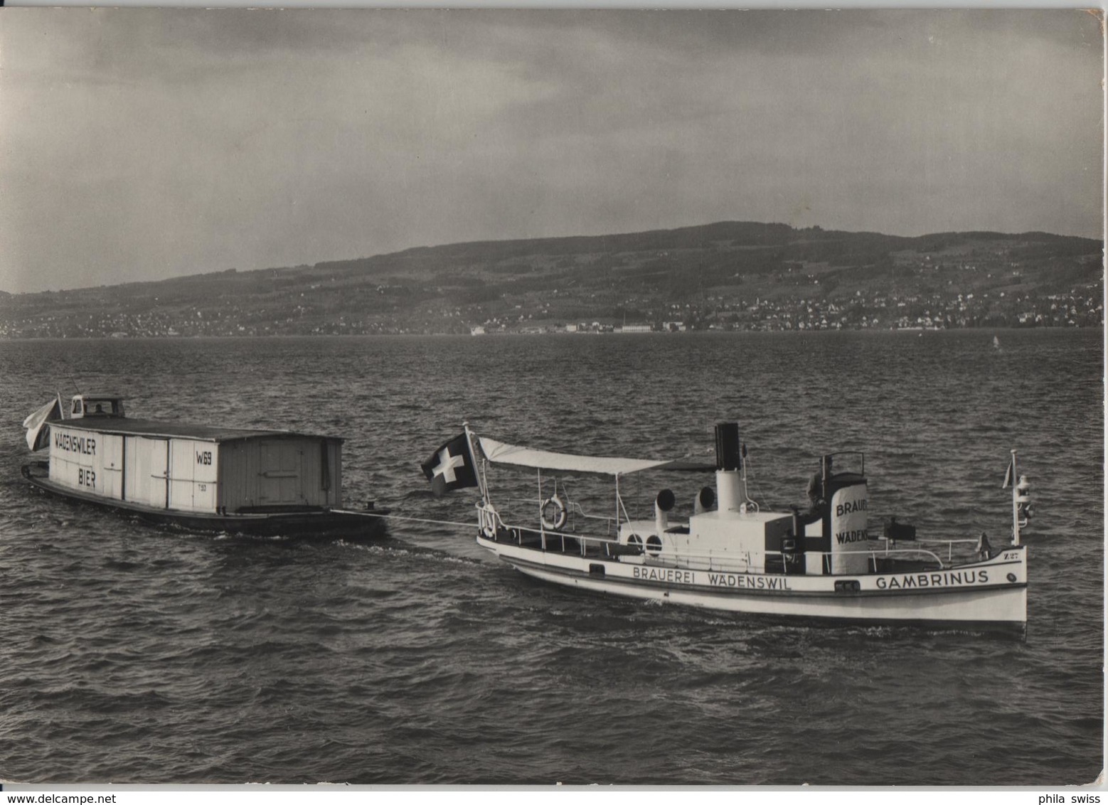 Transport Des Wädenswiler Bieres Auf Dem Zürichsee - Dampfschiff Gambrinus - Photo: Henn - Wädenswil