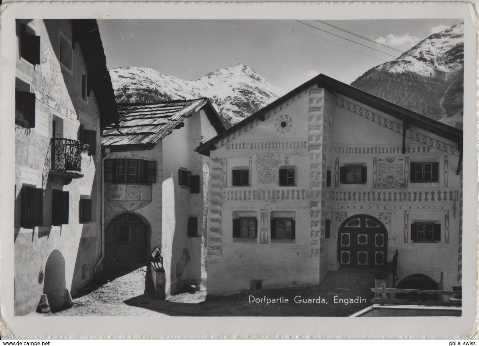 Dorfpartie Guarda, Engadin - Photo: R. Grass - Guarda